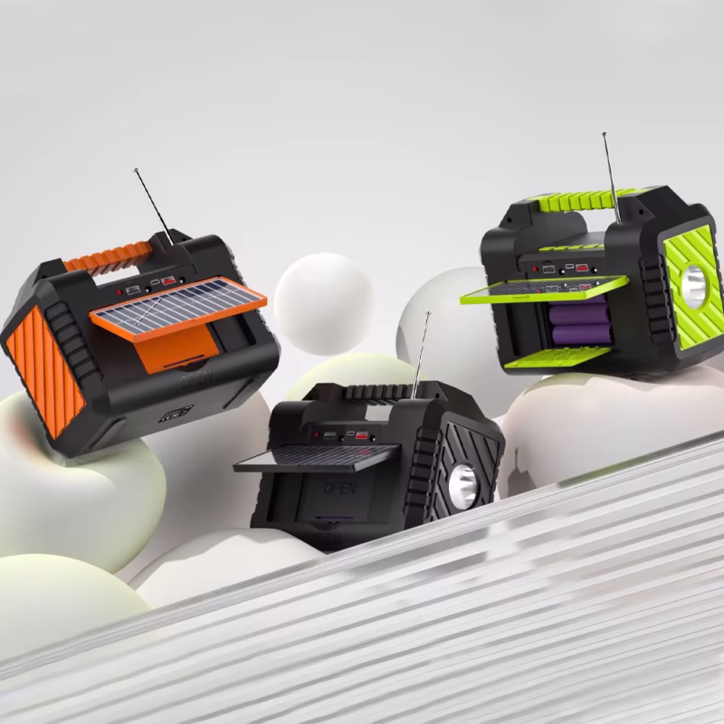 Solar Blue Tooth Speaker FM Radio Power Bank with Solar Panel and Lighting system - Image 8